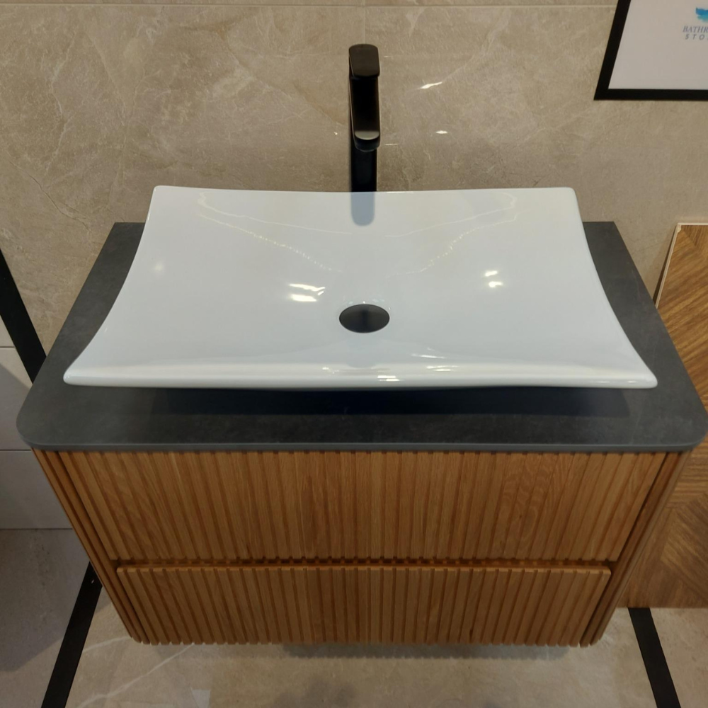 Ex Display Zircon Countertop Basin - White