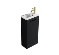 Accera Mini Floor Standing Vanity Unit - Silk Black
