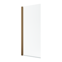 Radaway NES PNJ I Brushed Copper Bath Screen - 500mm Left - Radaway