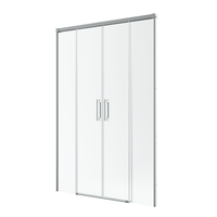 Radaway Idea DWD Swing Shower Door – Brushed Nickel, 6mm Glass - 1400mm - Radaway