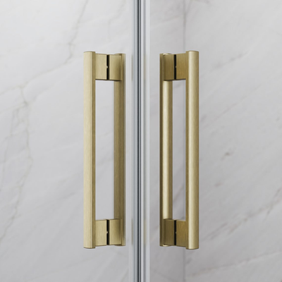 Radaway Idea DWD Swing Shower Door – Brushed Gold, 6mm Glass - 1500mm - Radaway