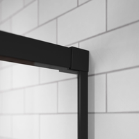 Radaway Idea DWD Swing Shower Door – Matte Black, 6mm Glass - 1500mm - Radaway