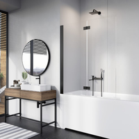 Radaway NES PND I Pivot Shower Door – Matte Black, 6mm Glass - 1000mm Left - Radaway