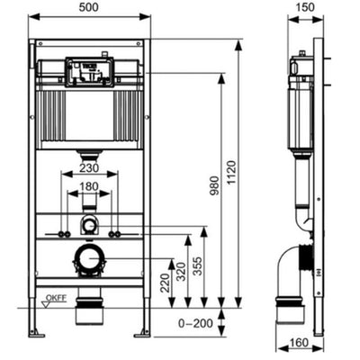 Tece TECEbase - concealed toilet frame with Base cistern - Bathroom Store Ireland