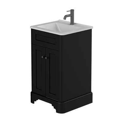 Galanta Black floor standing vanity unit and basin 500mm