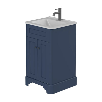 Galanta Blue floor standing vanity unit and basin 500mm