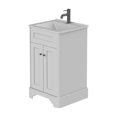 Galanta White floor standing vanity unit and basin 500mm