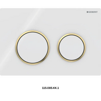 Omega 20 Flush plate - White & Gold - Geberit