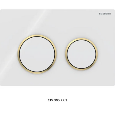 Omega 20 Flush plate - White & Gold - Geberit