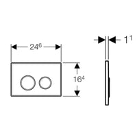 Geberit Sigma 29 Dual Flush Plate Gloss Chrome Dimension