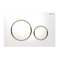 Geberit Sigma20 Flush Plate White and Gold