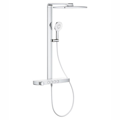 GROHE Rainshower Aqua Pure square head shower system in chrome