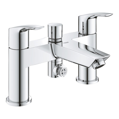 GROHE Eurosmart Bath Shower Mixer Pack with Basin Mixer and Shower Kit - Chrome