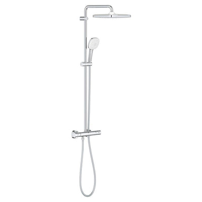 GROHE Tempesta Cosmopolitan System 250 Square Thermostatic Shower System - Chrome