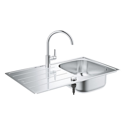 GROHE K200 Sink and Bau Tap Bundle - Stainless Steel