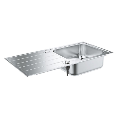 GROHE K500 Stainless Steel Sink with Drainer - Stainless Steel