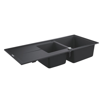 GROHE K400 80-C Composite Sink 116/50 1.5 Bowl Reversible - Black