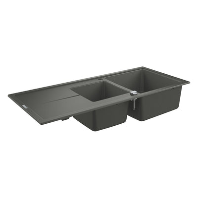 GROHE K400 80-C Composite Sink 116/50 1.5 Bowl Reversible - Granite Grey