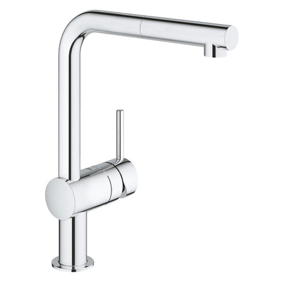 GROHE Minta Single-Lever Sink Mixer with Pull-Out Mousseur - Chrome
