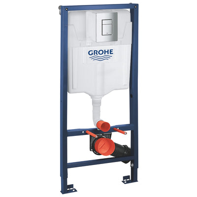 GROHE Rapid SL 3-in-1 1.13 m with Bau Ceramic Wall-Hung WC Pack - Chrome