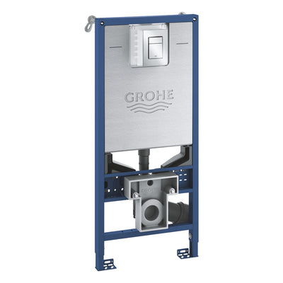 GROHE Rapid SLX 3-in-1 Wall-Hung WC Set with Chrome Flush Plate