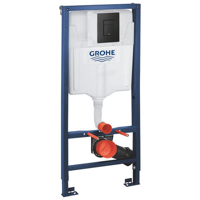GROHE Rapid SL 3-in-1 WC Set 1.13 m with Phantom Black Flush Plate