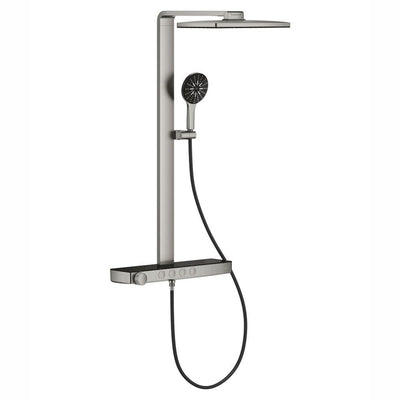 GROHE Rainshower Aqua Pure shower system with square head in SuperSteel