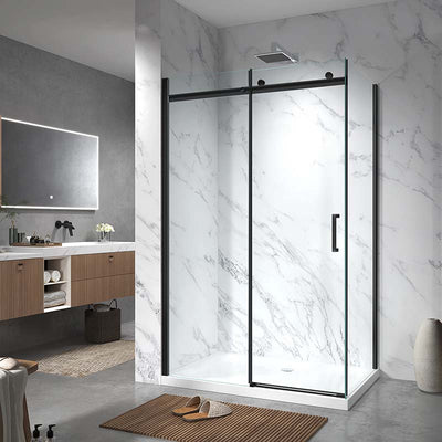 Gulietta Accent Black Sliding Shower Enclosure