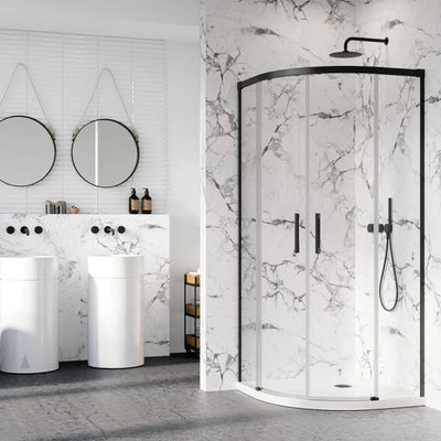 IDEA black PDD Quadrant Shower Enclosure in Bathroom