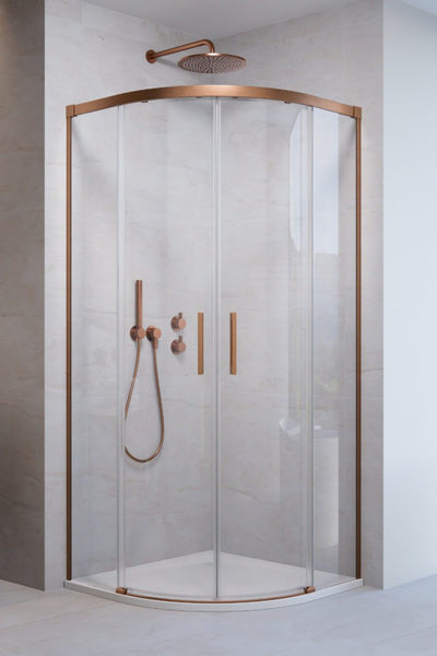 Radaway Idea 6 PDD Quadrant Shower Enclosure (Brushed) — 800x800 / Brushed Copper