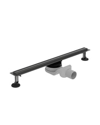 Slim Linear Shower Drain - Brushed Gunmetal