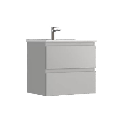 Incline Grey wall hung vanity unit and basin 600mm