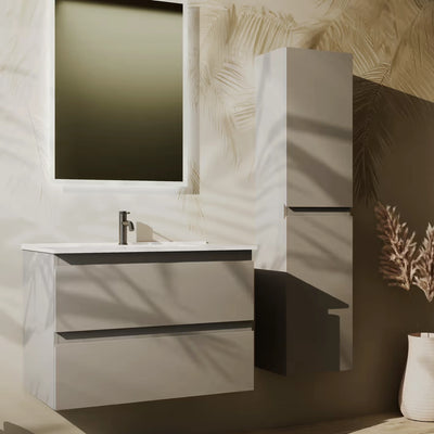 Incline Grey vanity unit in bathroom