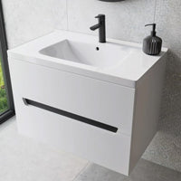 Know White & Black Vanity Unit and Kansas Basin Side View