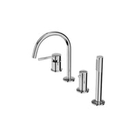 Orion 4-Hole Bath Mixer Tap Set - black - Bathroom Store Ireland