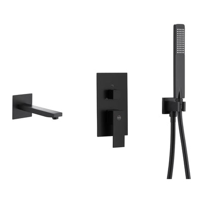 KFA Logon concealed bath set in matt black