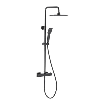 KFA Logon thermostatic rainshower set in matt black