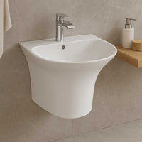Ivory Wall-Mounted Basin White - Bathroom Store Ireland