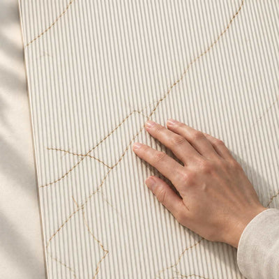 Limaro White Decor Structure Matt 120x60cm – hand touching tile surface – product render