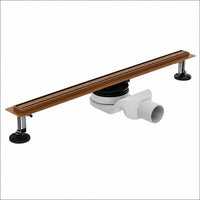 Slim Linear Shower Drain - Brushed Copper