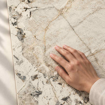 Linori Naturale Matt 120x60cm – hand touching tile surface – product render
