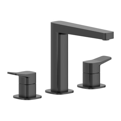 KFA Malaga 3-hole countertop washbasin mixer in matt black