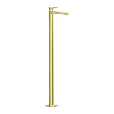 Malaga Floorstanding Washbasin Mixer — Brushed Gold