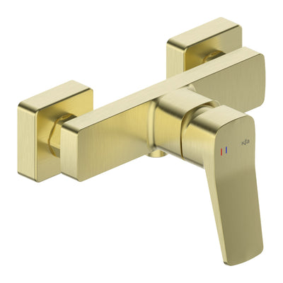 Malaga Wall-Mounted Shower Mixer — Brushed Gold