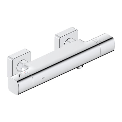 KFA Malaga wall-mounted thermostatic shower mixer in chrome