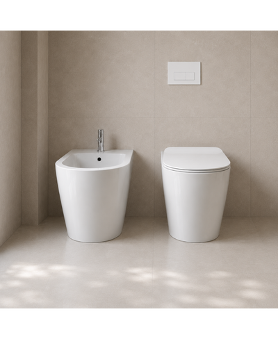 Sofi toilet bowl side view showing 565mm projection
