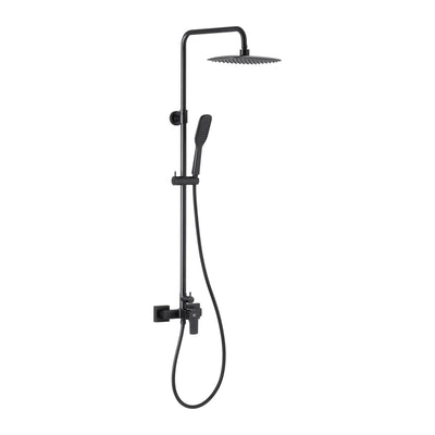 KFA Mokait rainshower set with manual mixer in matt black