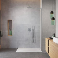 Modo SL Brushed Nickel Wetroom Screen in Bathroom