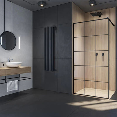 Modo New Black II Factory Wetroom Screen in Bathroom