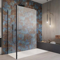 Modo New Black IV Wetroom Screen in Bathroom